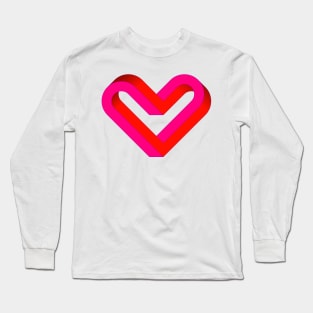 Red heart impossible Long Sleeve T-Shirt